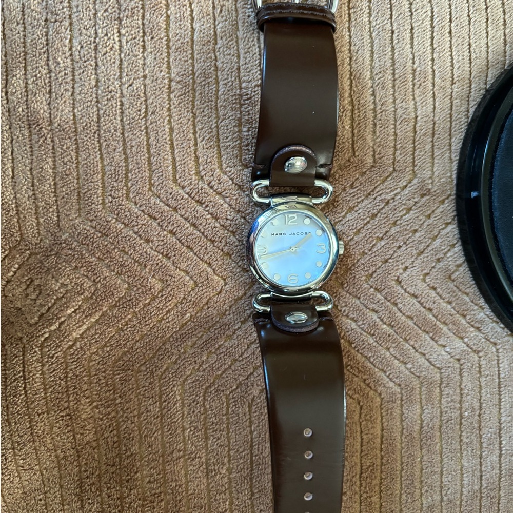 Marc Jacobs Brown Leather Strap Watch
